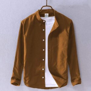 Ban Collar Shirt Copper