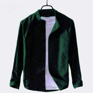 Ban Collar Shirt Green